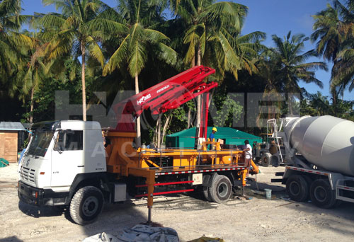 Smooth running of pump concrete mixer truck + low risk