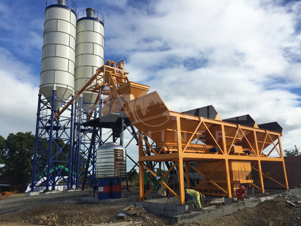 75m3h concrete batching plant commissioning in manila today