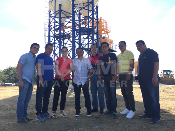 HZS75 concrete batching plant commissioning in manila today