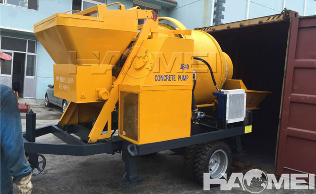 concrete mixer with pump cost