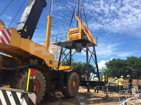 HZS50 Concrete Batching Plant install in Surigao, Philippines